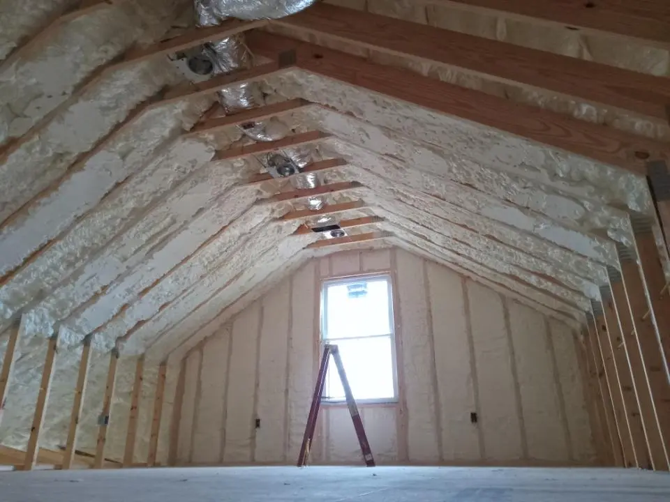 Spray foam roofing application for Crawl Space Insulation project in Anoka